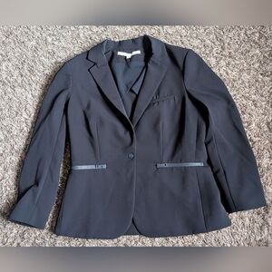 Veronica Beard Black Stretch-Nylon Iconic Scuba Dickey Jacket Women's Sz 6